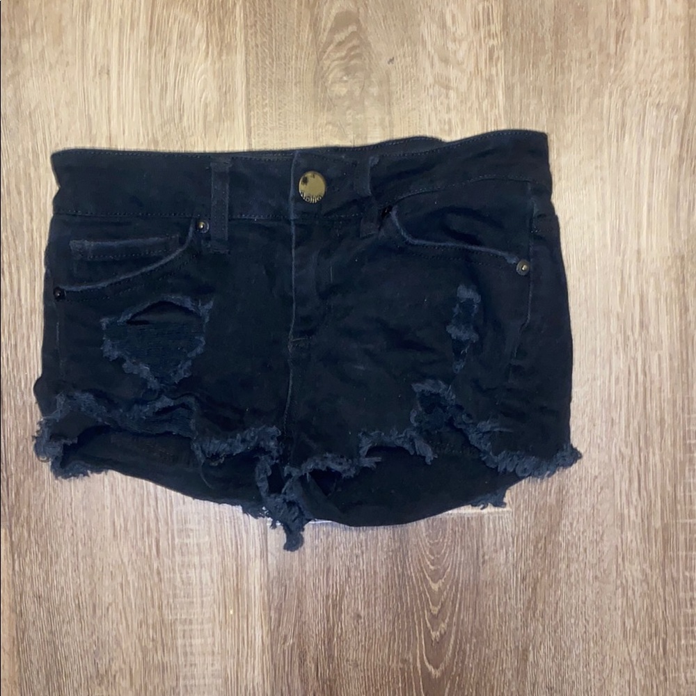 Stylish Black Distressed Women Shorts